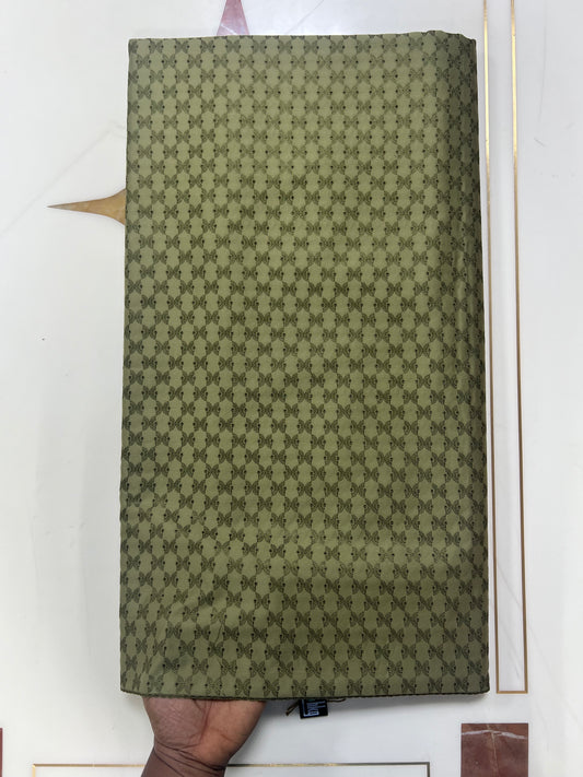 Men Army Green Polished Lace